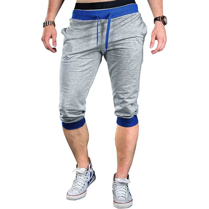 Men's Casual Cropped Trousers with Drawstring - Musttbuy