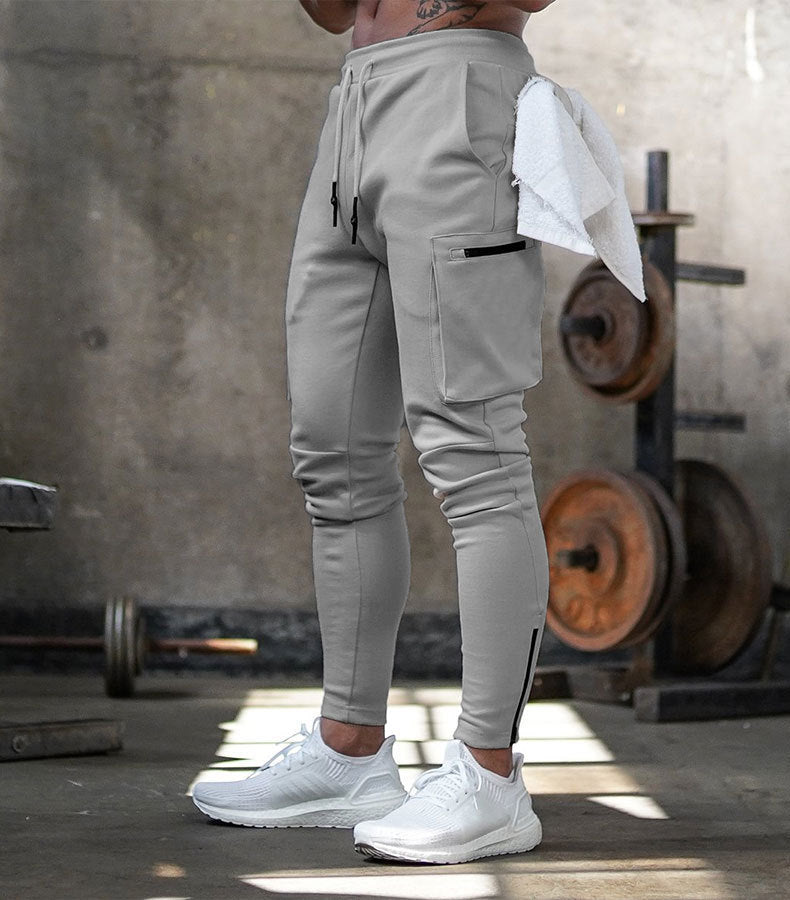 Men's Casual Fitness Zipper Sports Trousers - Musttbuy