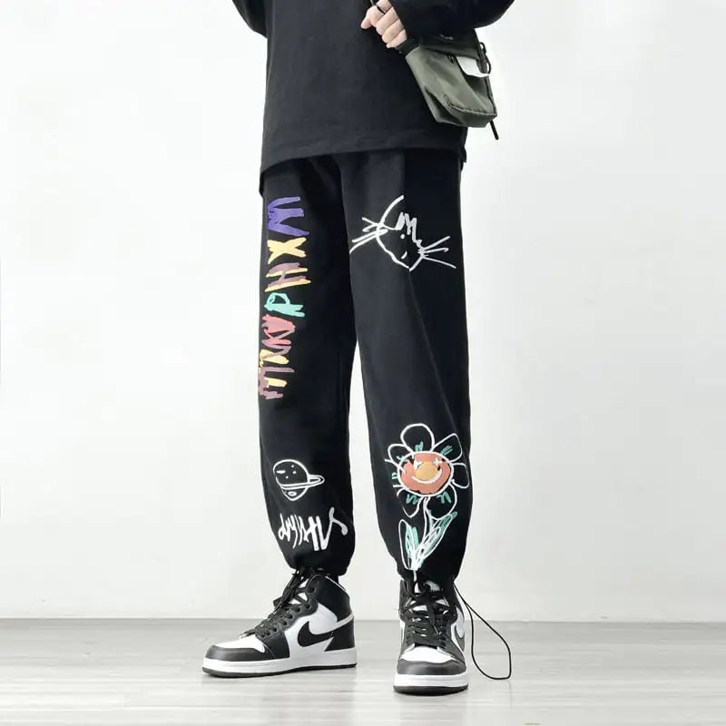 Men's Casual Straight Print Trousers - Musttbuy