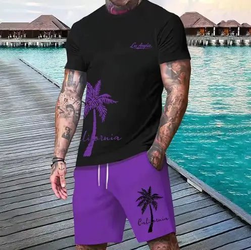 Men's Hawaiian Beach Shirt & Shorts Set - Musttbuy