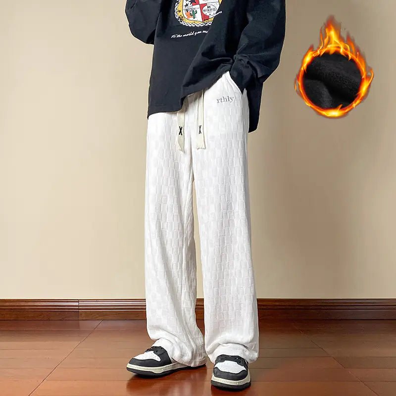 Men's Plaid Oversized Casual Trousers - Musttbuy