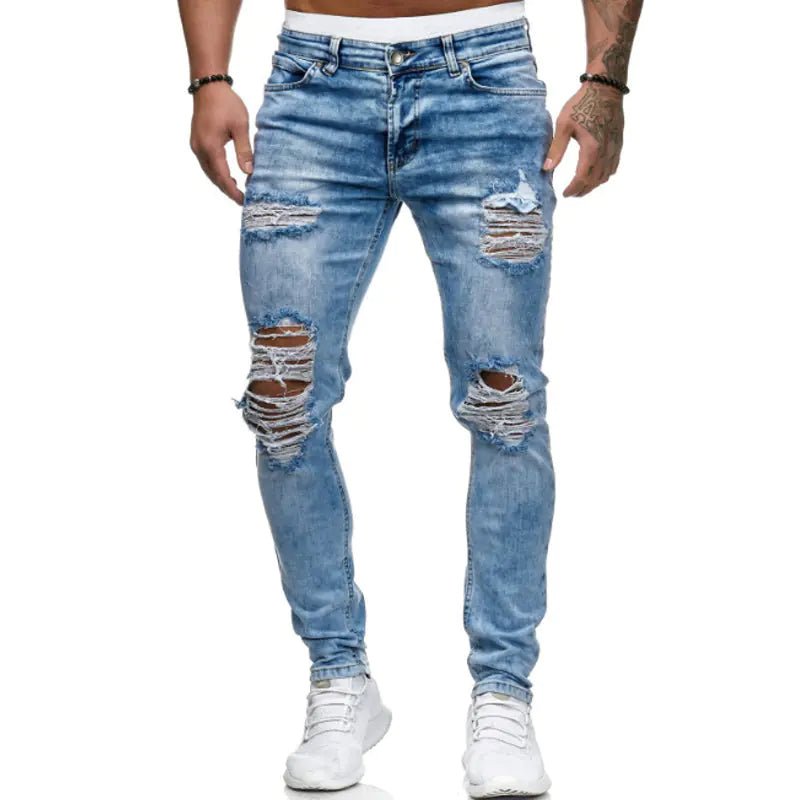 Men's Ripped Jeans - Trousers - Musttbuy