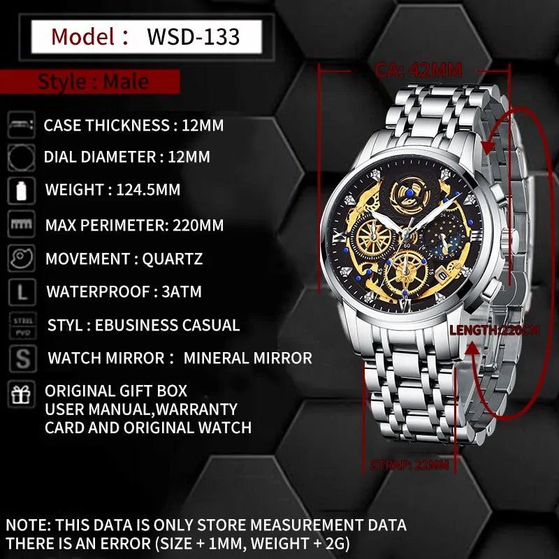 Men's Stainless Steel Watch - Musttbuy