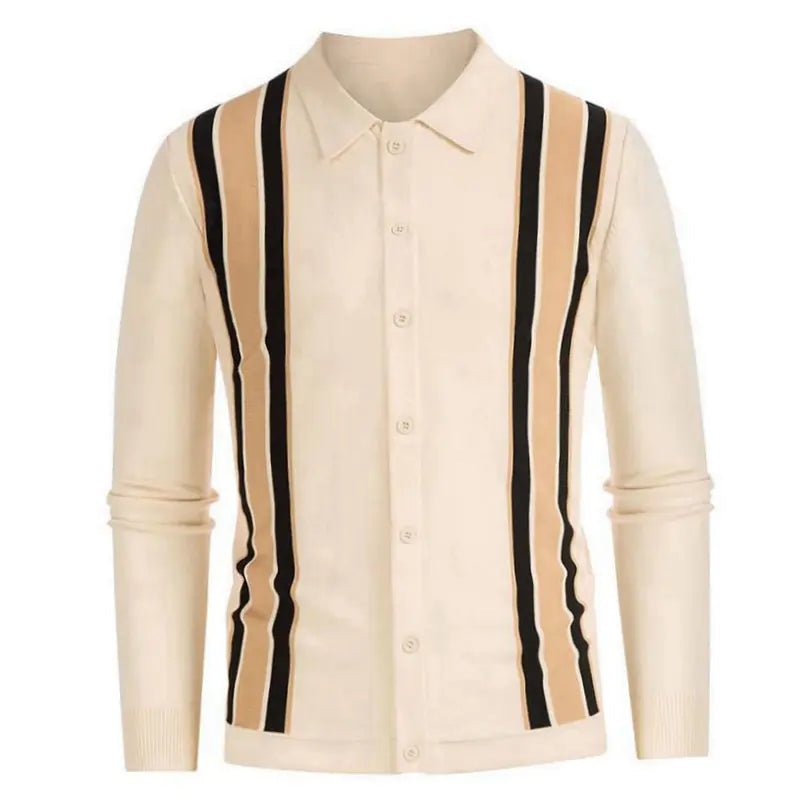 Men's Thin Knitted Striped Shirt - Musttbuy
