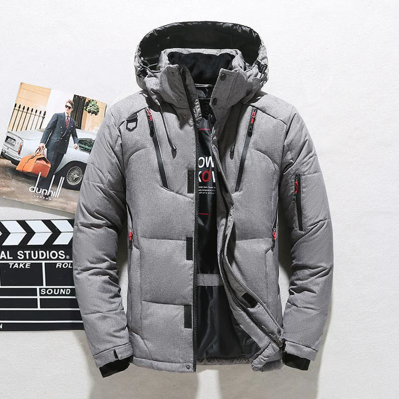 Men's Winter Down Jacket with Hood - Musttbuy