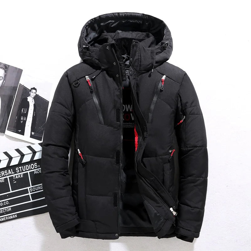 Men's Winter Down Jacket with Hood - Musttbuy