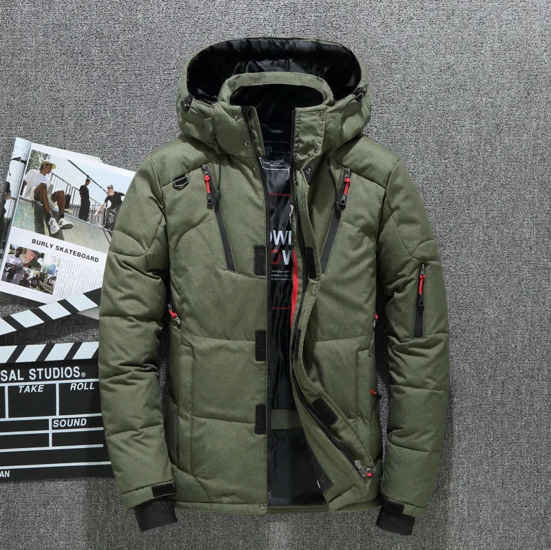 Men's Winter Down Jacket with Hood - Musttbuy
