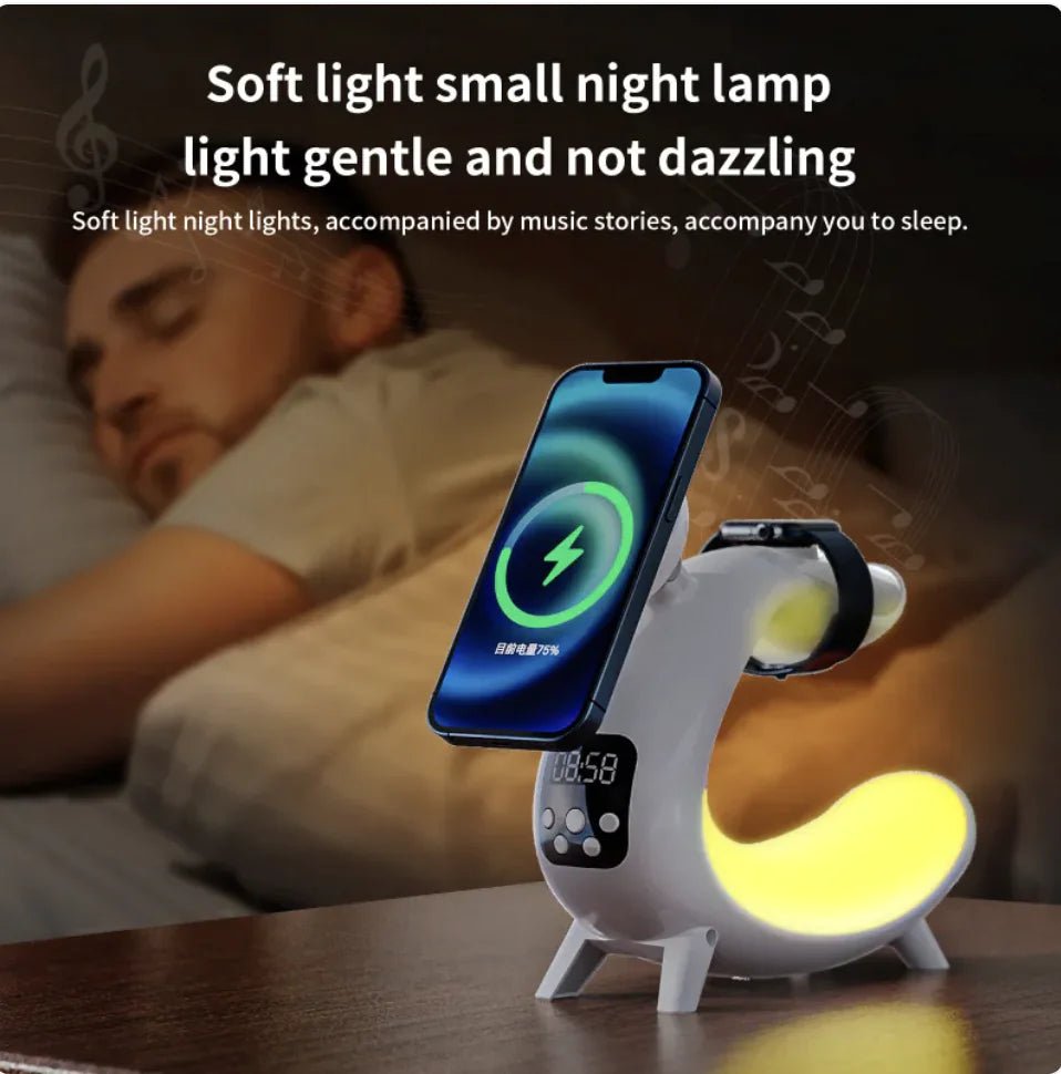 Multi - function Wireless Charging Bedside Table Lamp - Musttbuy