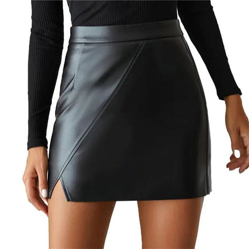 Nola Faux - Leather Mini Skirt - Musttbuy