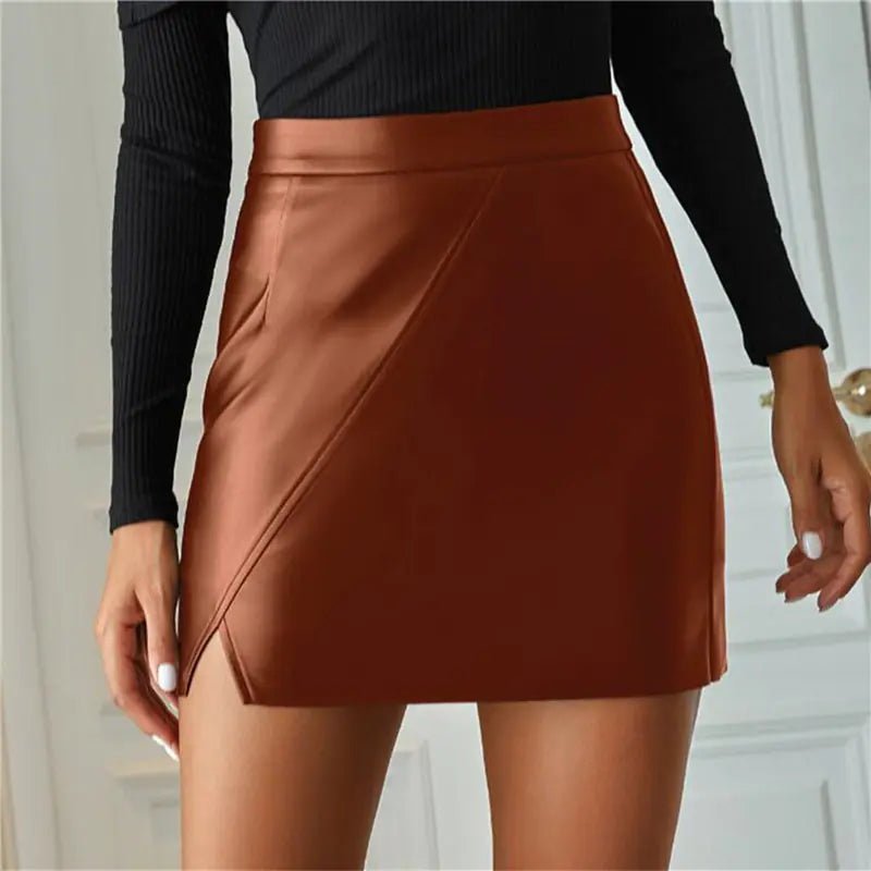 Nola Faux - Leather Mini Skirt - Musttbuy