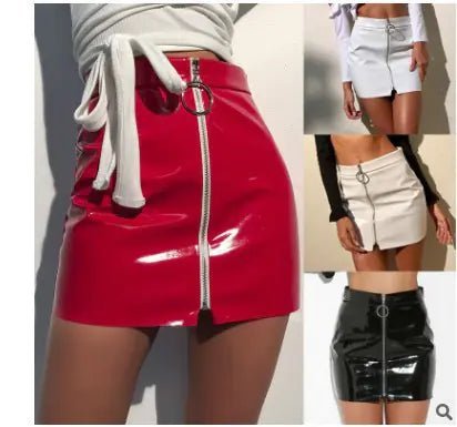 Nova Zip - Up Leather Skirt - Musttbuy