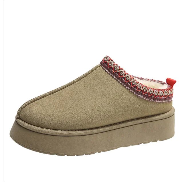 Plush Slippers Warm Thick Bottom Cotton Shoes - Musttbuy