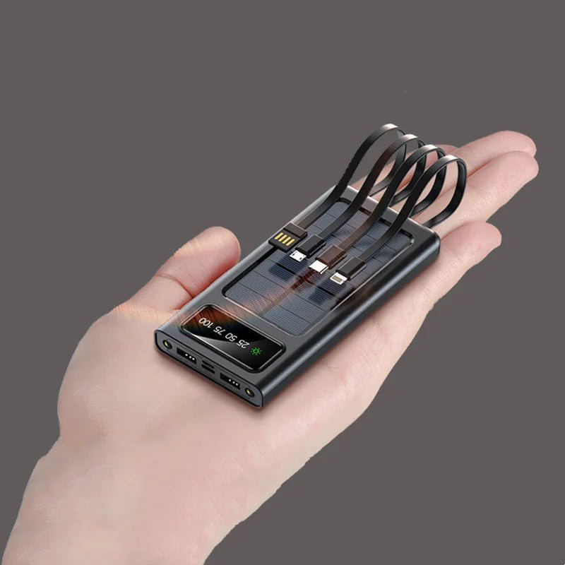 Portable Solar Power Bank with Cable - Musttbuy