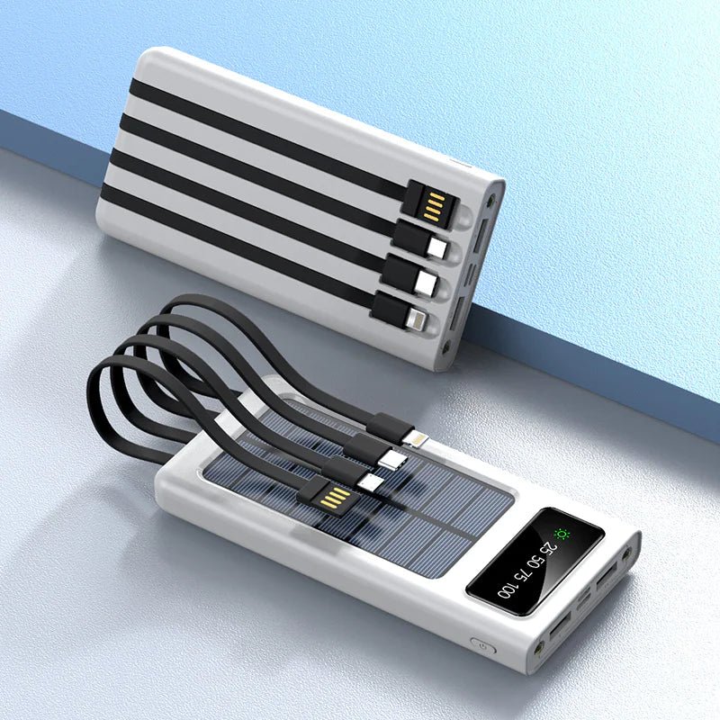 Portable Solar Power Bank with Cable - Musttbuy
