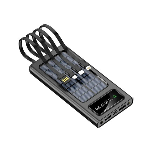 Portable Solar Power Bank with Cable - Musttbuy