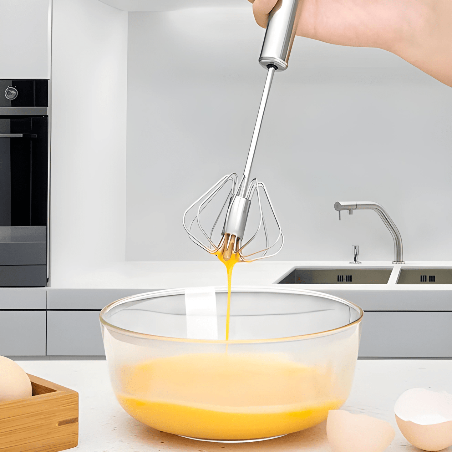Semi - Automatic Egg Whisk - Musttbuy