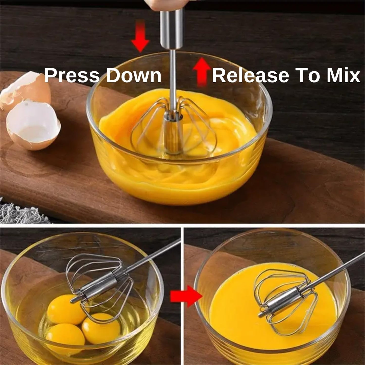 Semi - Automatic Egg Whisk - Musttbuy