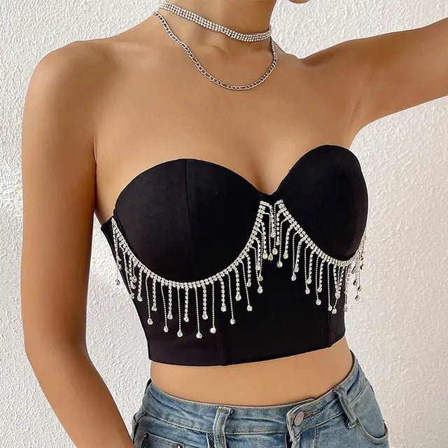 Sleeveless Off - Shoulder Corset Top - Musttbuy