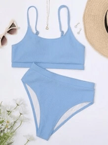 Solid Color Bikini Swimwear - Musttbuy