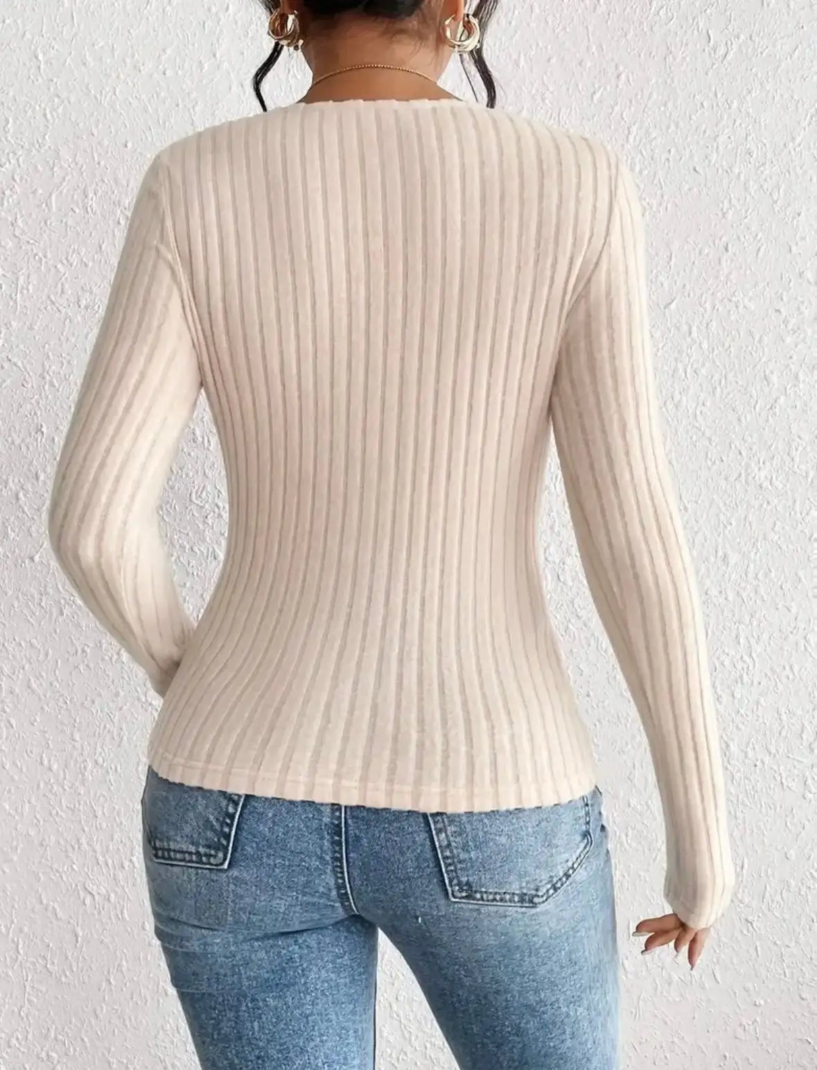 Solid Square Neck Ruched Beige Top - Musttbuy