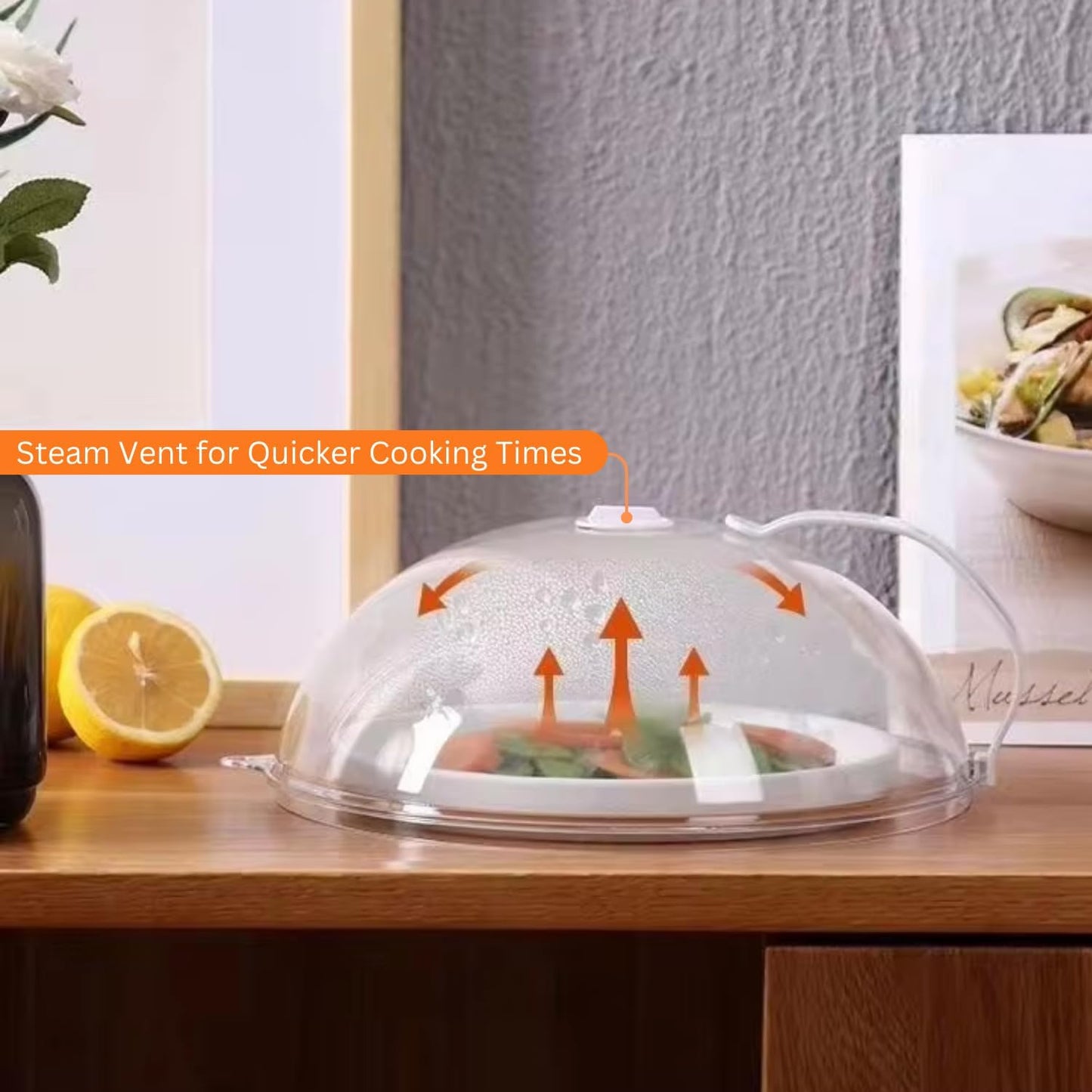 Steam Microwave Cover With Handle - Musttbuy