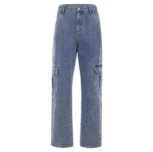 Straight trousers with high waist pockets - Musttbuy