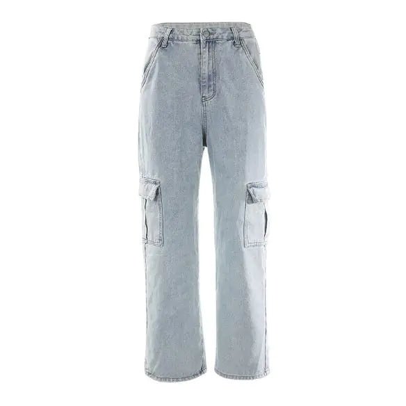 Straight trousers with high waist pockets - Musttbuy