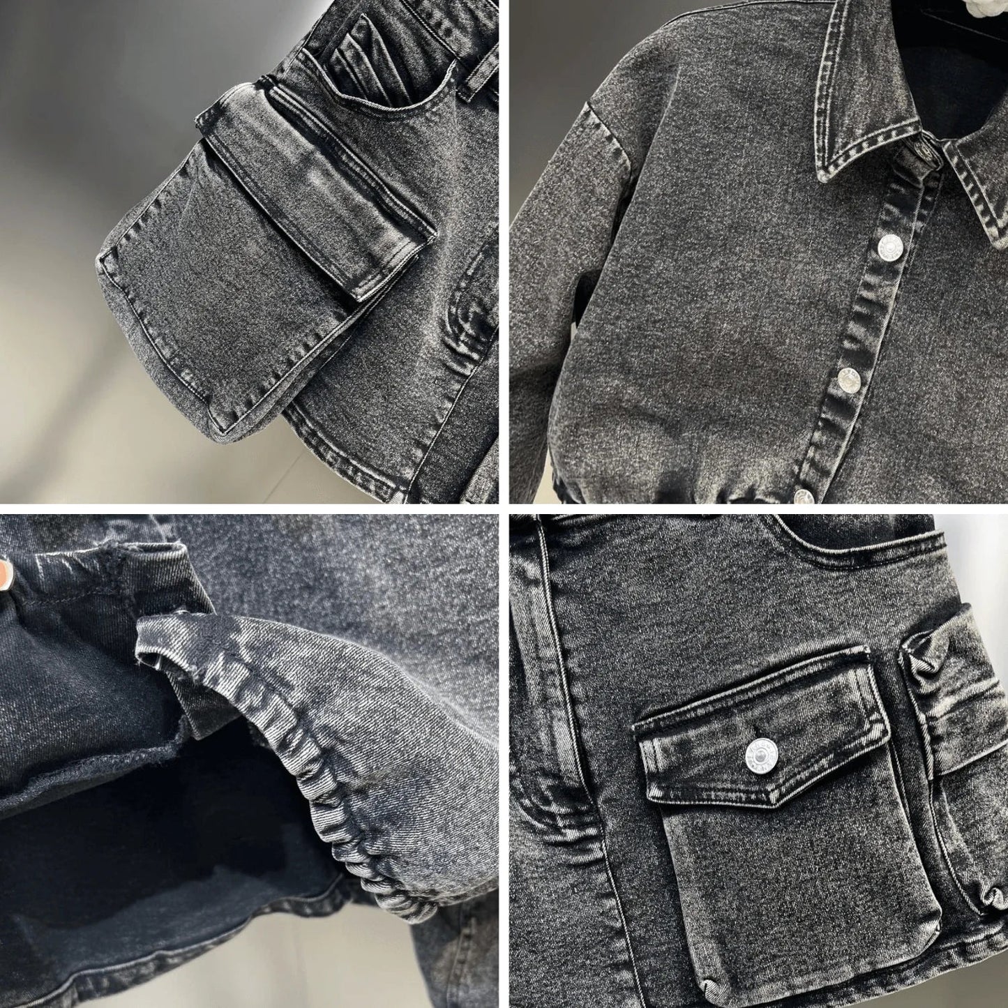 Top High Waist Spliced Pocket Mini Skirt Denim - Musttbuy