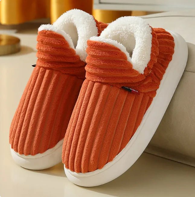 Unisex Winter Slippers – Plush Cotton Fleece for Indoor & Outdoor - Musttbuy