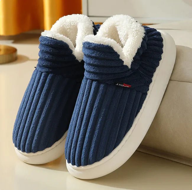 Unisex Winter Slippers – Plush Cotton Fleece for Indoor & Outdoor - Musttbuy