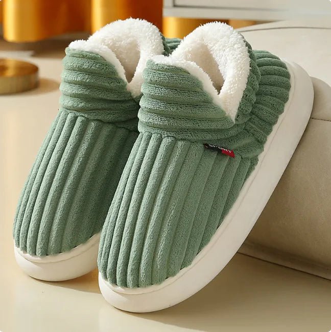 Unisex Winter Slippers – Plush Cotton Fleece for Indoor & Outdoor - Musttbuy