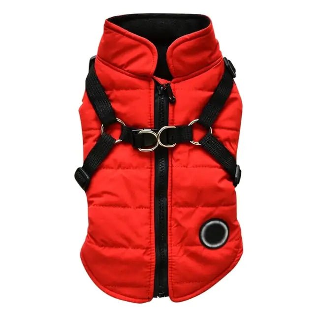 Waterproof Pet Coat with Harness - Musttbuy