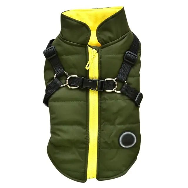 Waterproof Pet Coat with Harness - Musttbuy