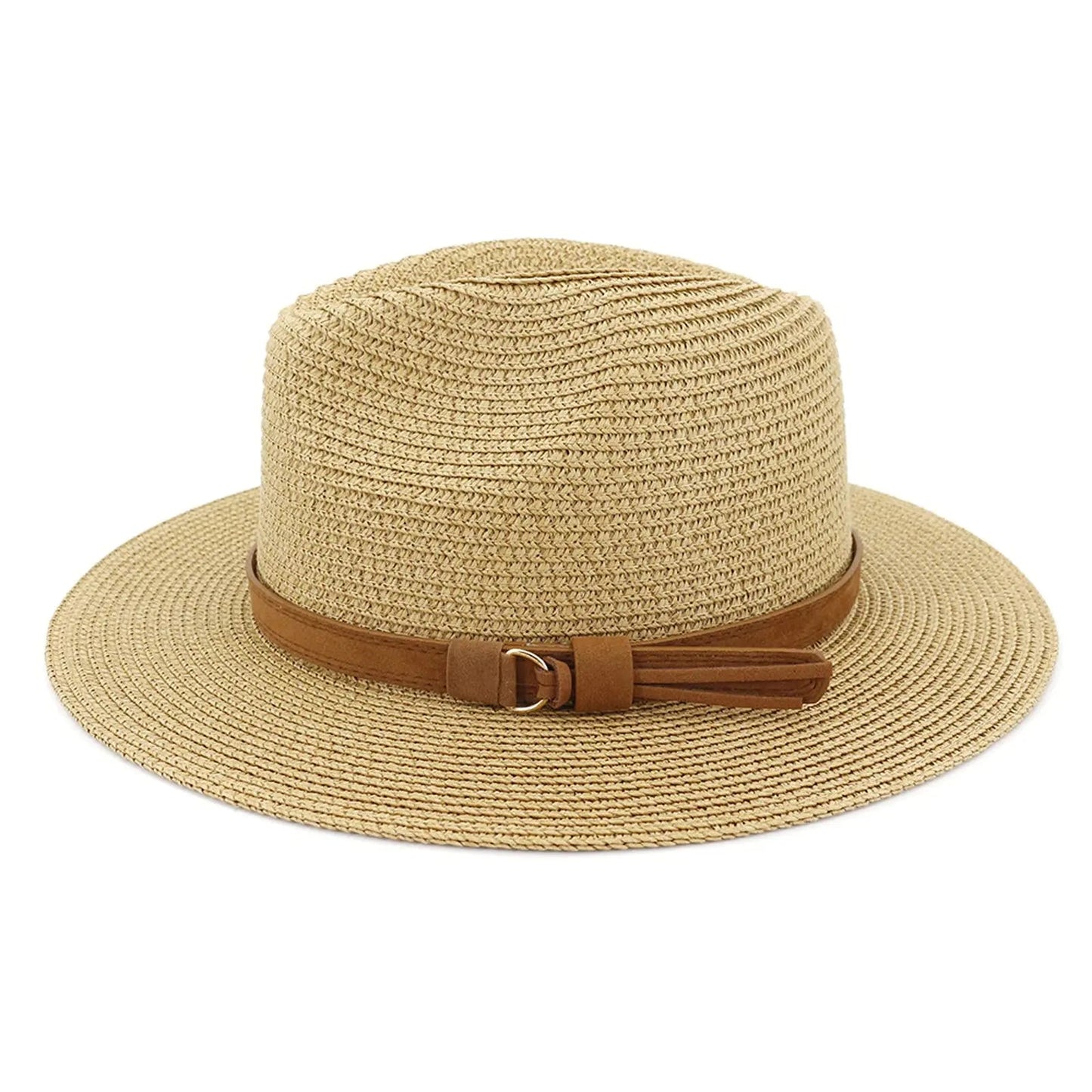 Women fedora Wide Brim Straw Roll up Hat - Musttbuy