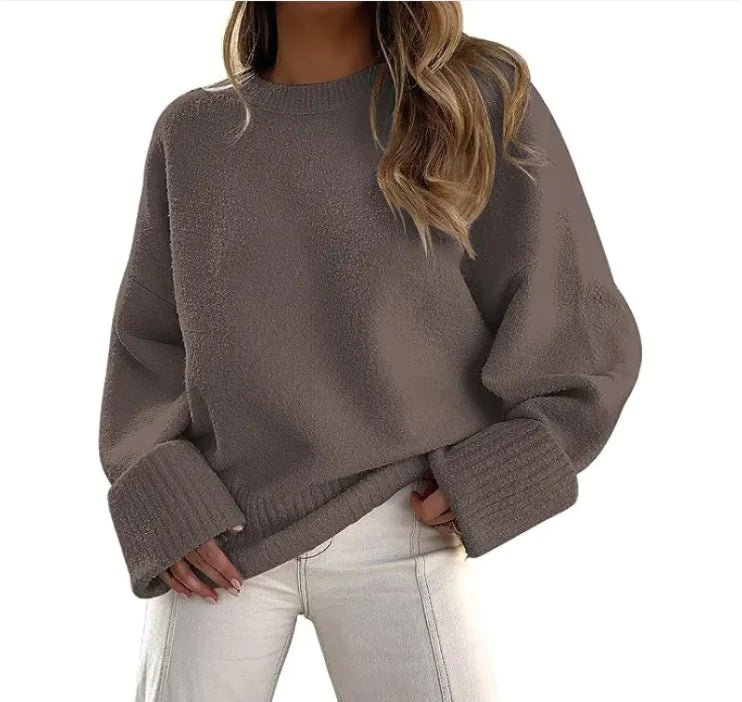 Women’s Fashion Plush Sweater Top - Musttbuy
