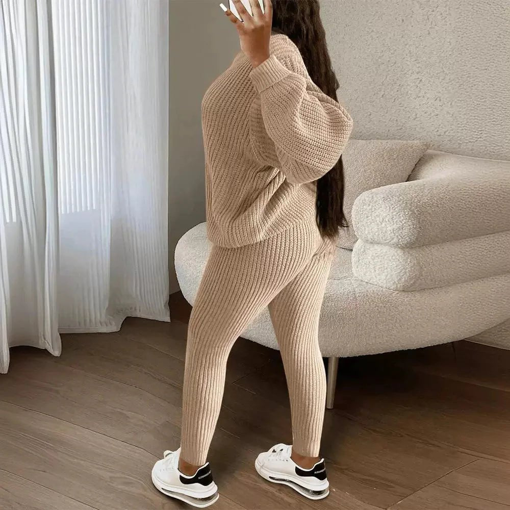 Women's Knitted Wool Suit - Musttbuy