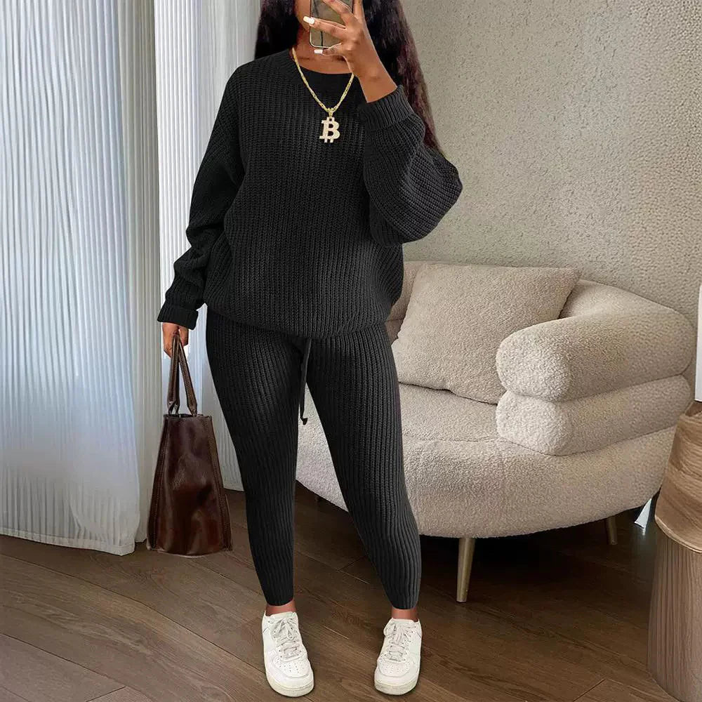 Women's Knitted Wool Suit - Musttbuy