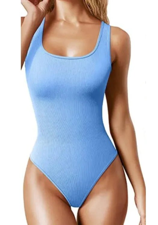 Women's U - Neck Sleeveless Bodycon bodysuit. - Musttbuy