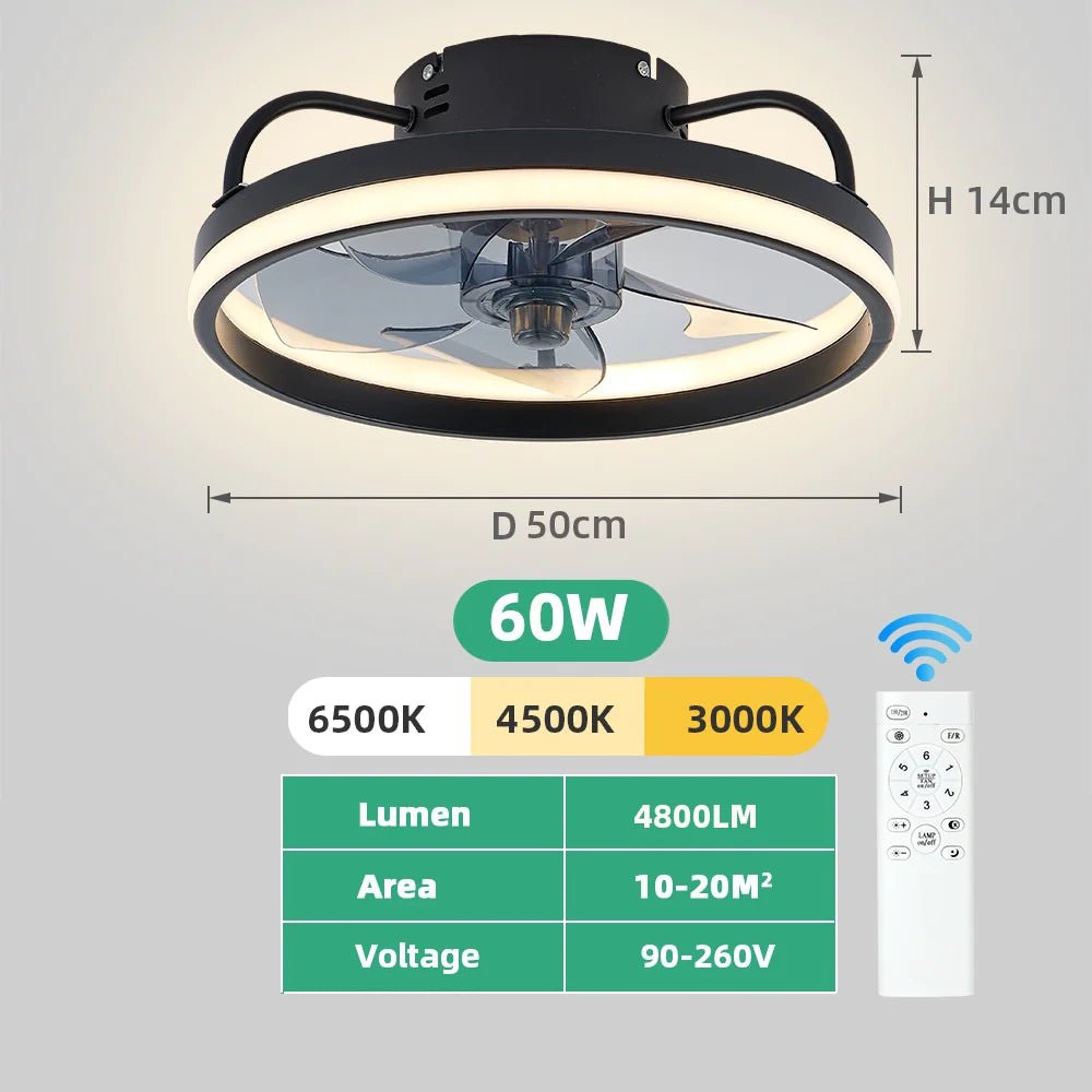 Wrought Iron LED Fan Lamp - Musttbuy