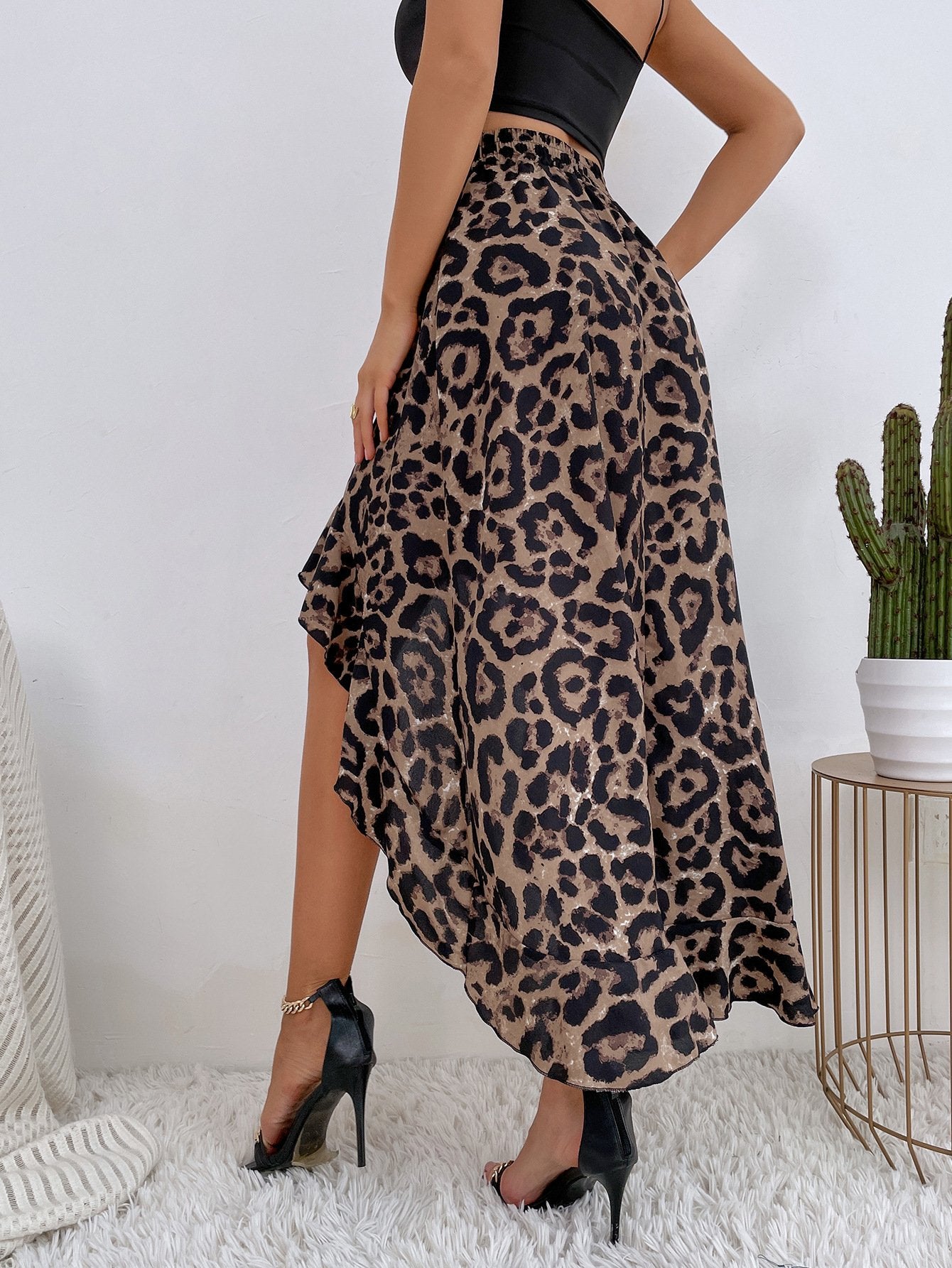 Zaria Leopard Ruffle Skirt - Musttbuy