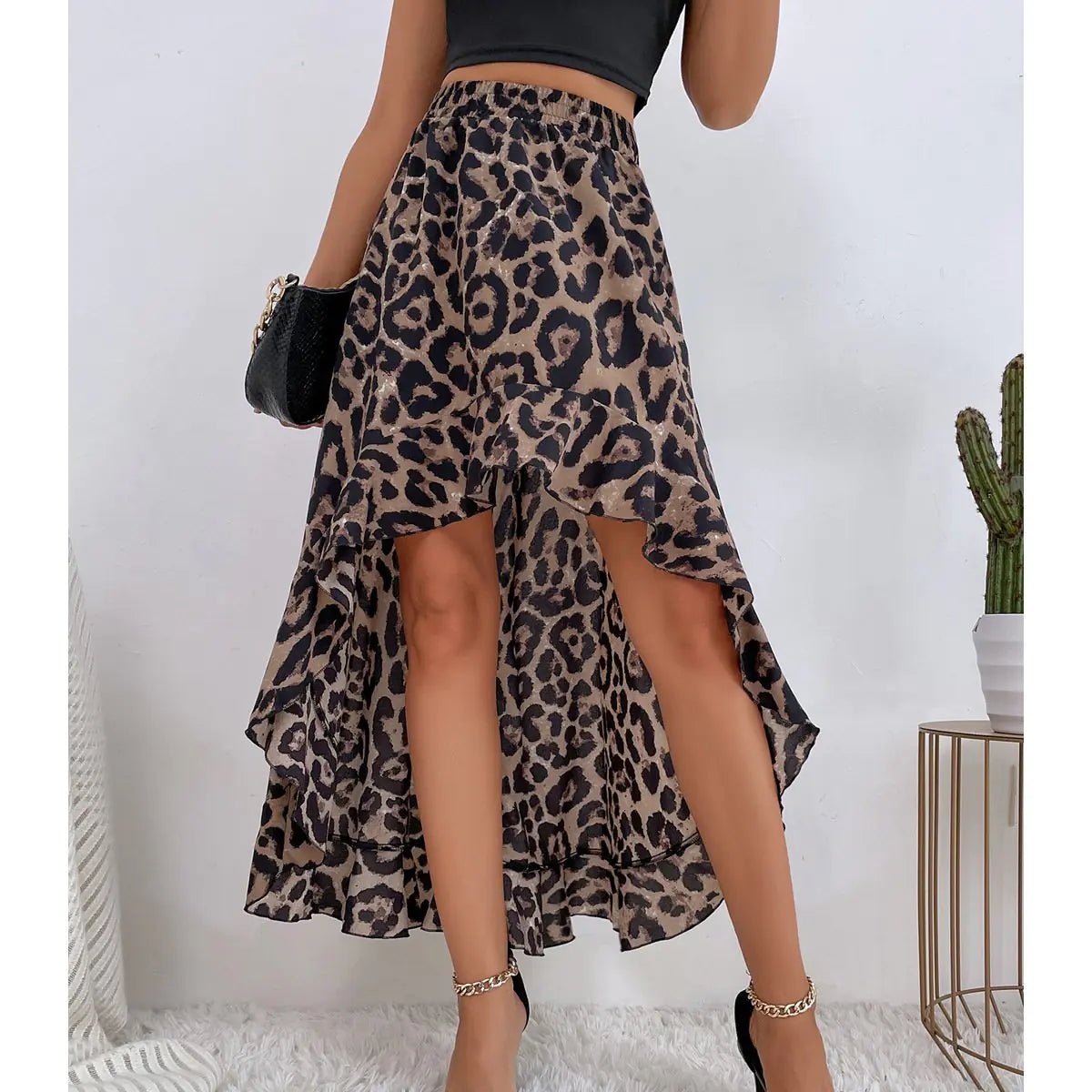 Zaria Leopard Ruffle Skirt - Musttbuy