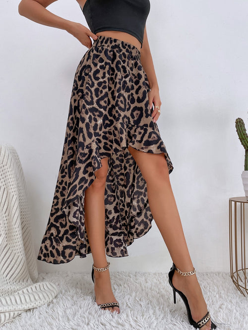 Zaria Leopard Ruffle Skirt - Musttbuy