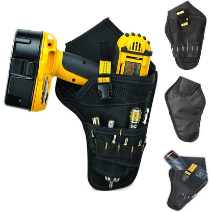 Heavy Duty Drill Holster Tool Belt Pouch Bit Holder Hanging Waist Bag Drill Tool