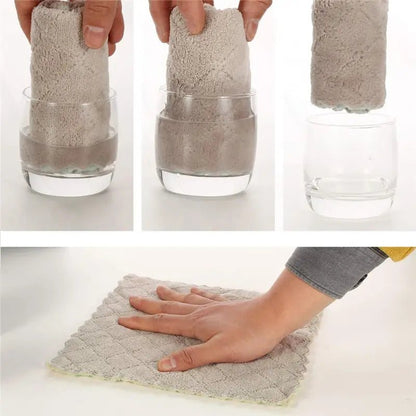 10 Pieces Super Absorbent Velvet Kitchen Dish Towel - Musttbuy