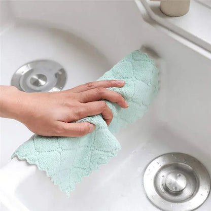 10 Pieces Super Absorbent Velvet Kitchen Dish Towel - Musttbuy