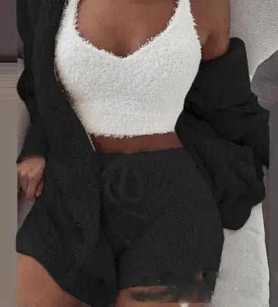 3 - Piece Women's Plush Loungewear Set - Musttbuy