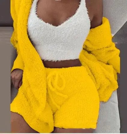 3 - Piece Women's Plush Loungewear Set - Musttbuy