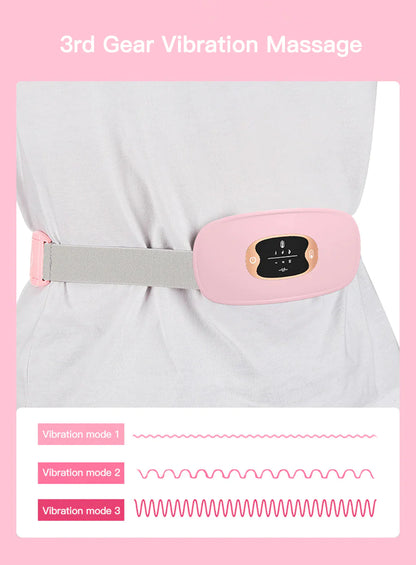 Electric Heating Menstrual Vibration Pad Belt For Period Pain Relief Cramps