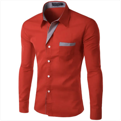 Simple Men's Long Sleeve Shirt