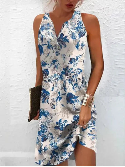 Vest Dress Fashion Slimming Printed Casual Long